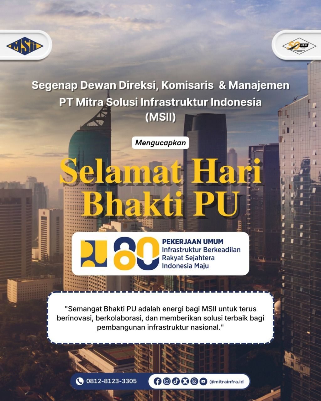 Instagram post from mitrainfra.id. This post is in position 14.